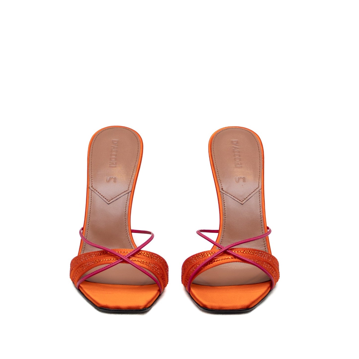 $750 D'Accori Women's Orang Lust Crystal Slide Heeled Mules Size 39 EU/8.5 US
