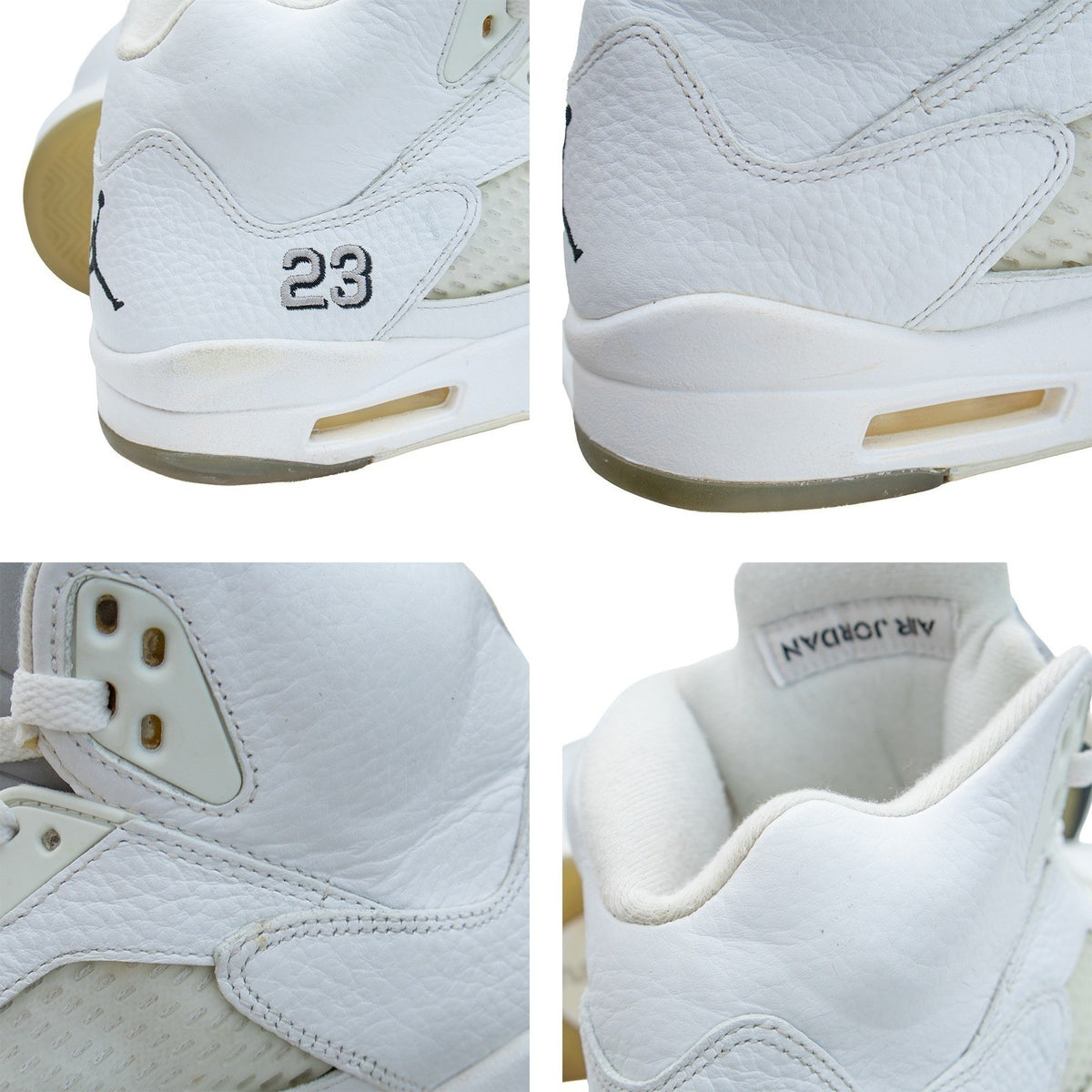 Air Jordan 5 Retro White Metallic Silver 2015 Mens 8 136027-130
