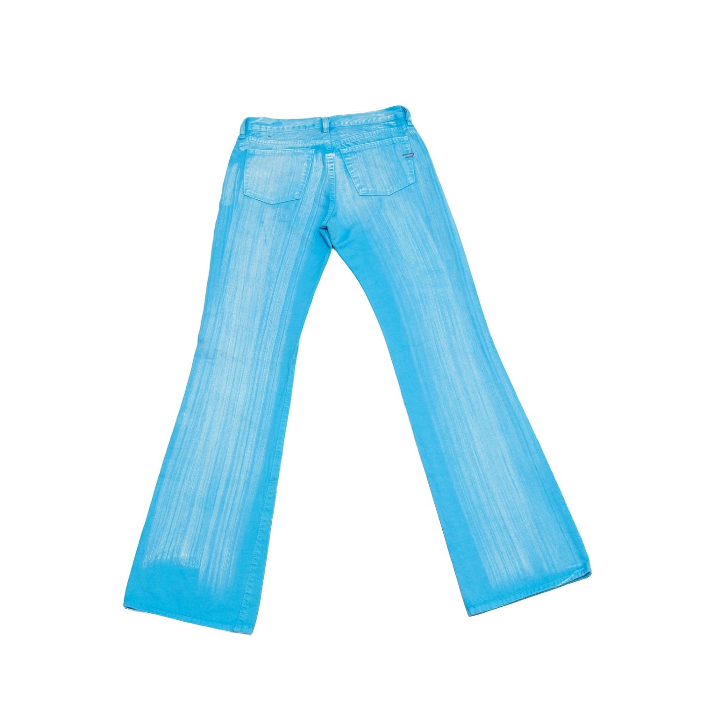 Diesel Matic Flare Jeans Blue Low Rise Stretch Denim Italy Women’s Size US 8