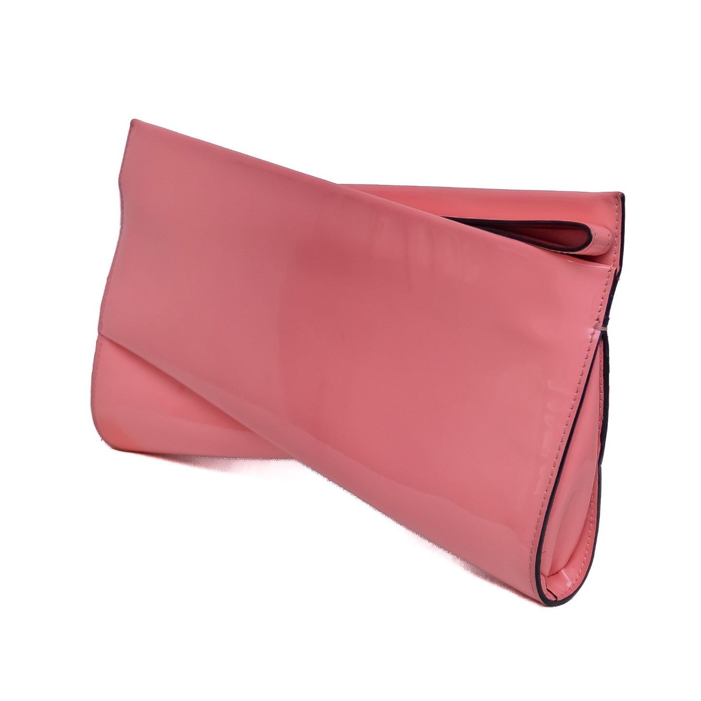 Christian Louboutin “Loubitwist” Clutch/Shoulder Bag Patent Leather Pink