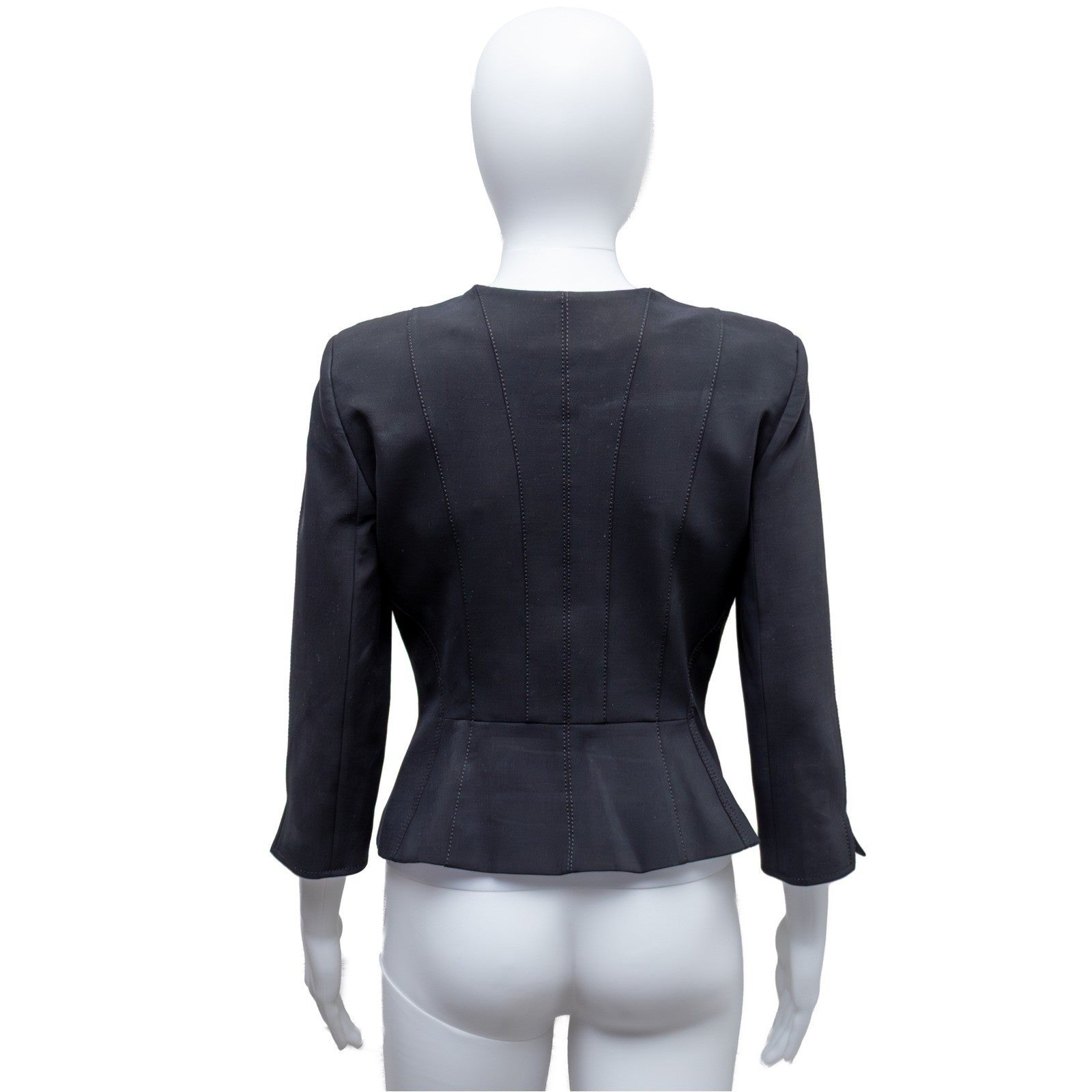 Elisabetta Franchi Women's Tailored Jacket / Corset-Style Blazer – Black – IT 42