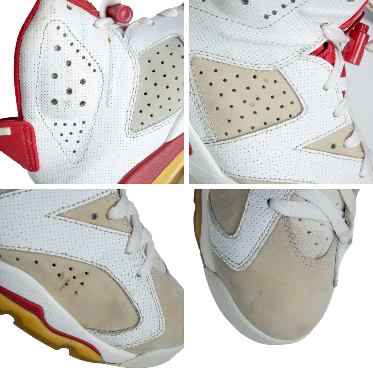 Air Jordan 6 Retro Alternate 91 Hare White Red 2017 384664-113 Mens 7.5