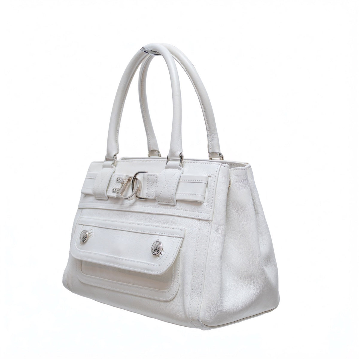 Christian Dior White Leather Tote Bag – 2005 Collection by John Galliano