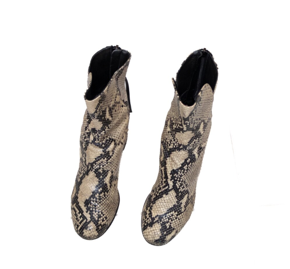 Dorothee Schumacher Snakeskin Print Ankle Boots – Size EU 37.5 / US 7.5 / UK 5