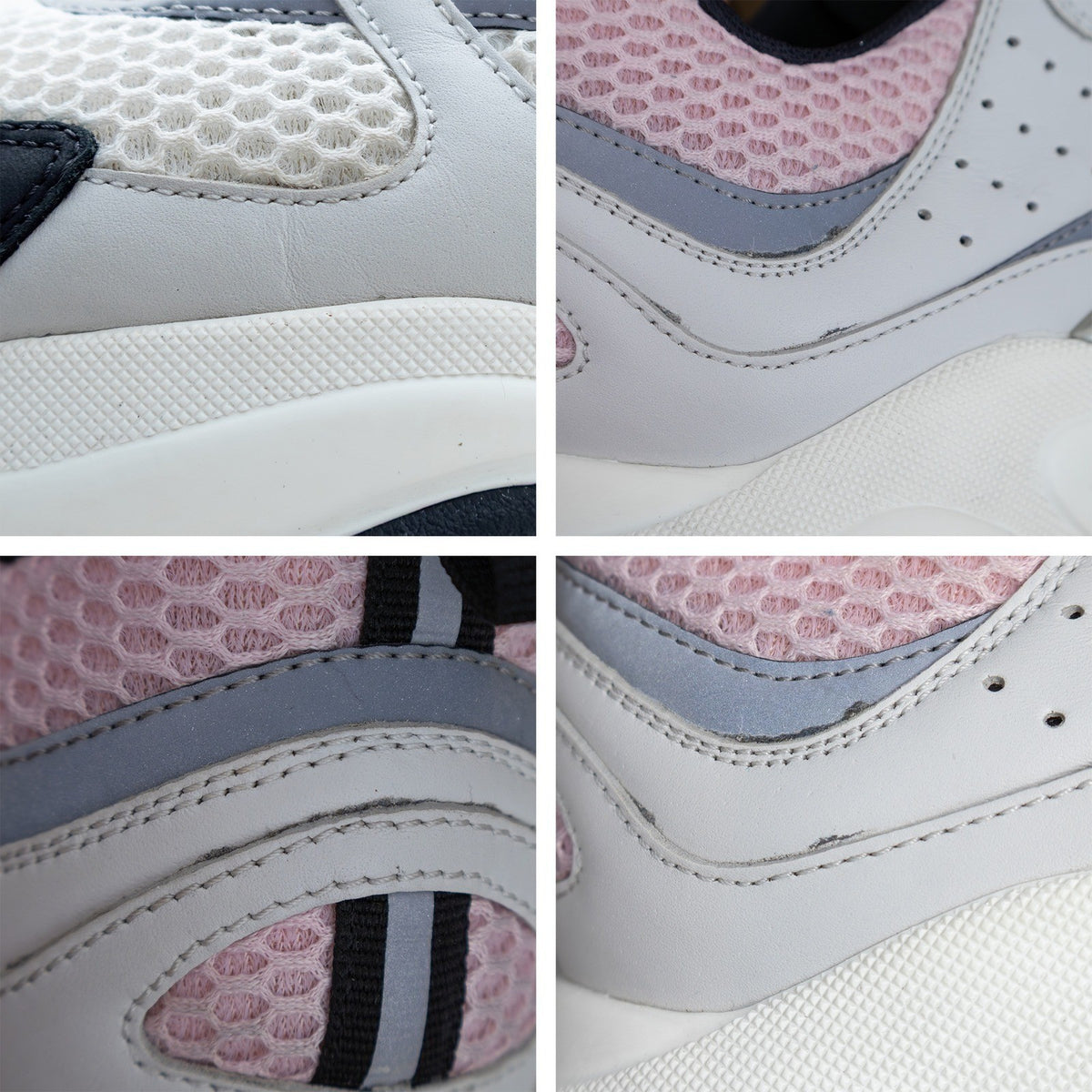 Dior B-22 Chunky Mesh Sneakers – Grey / Pink - Size EU 41 / US 8