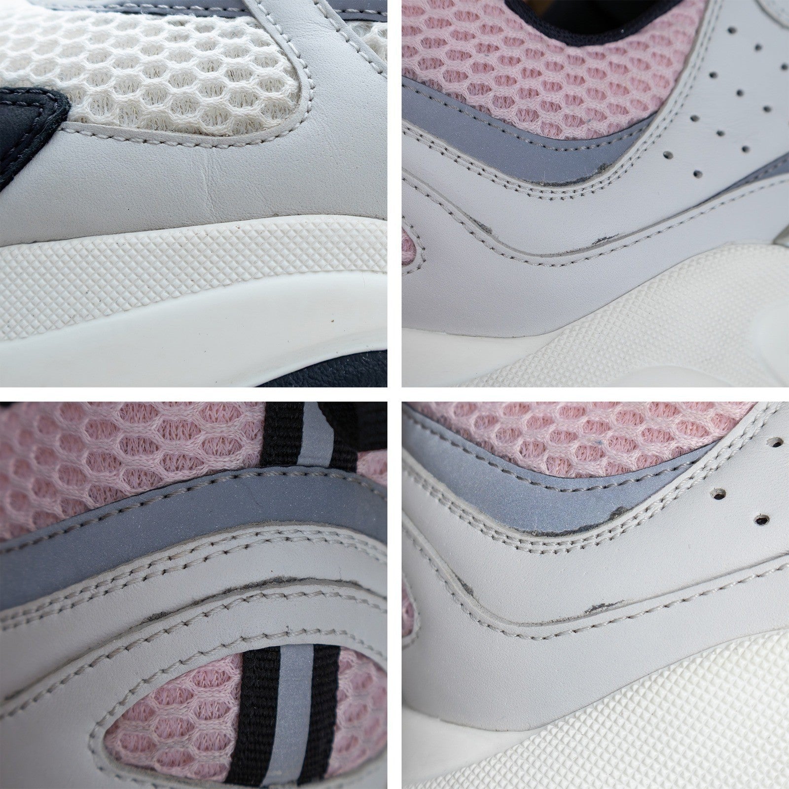 Dior B-22 Chunky Mesh Sneakers – Grey / Pink - Size EU 41 / US 8