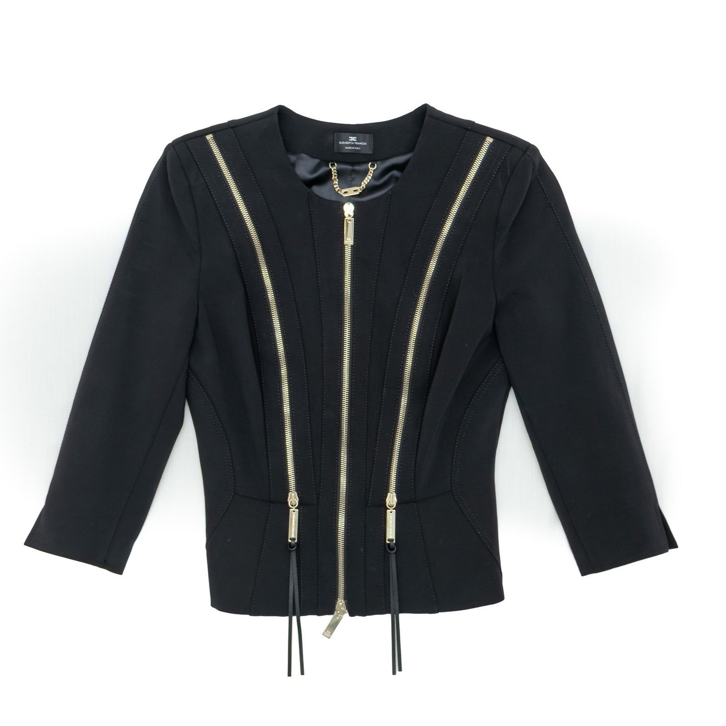 Elisabetta Franchi Women's Tailored Jacket / Corset-Style Blazer – Black – IT 42