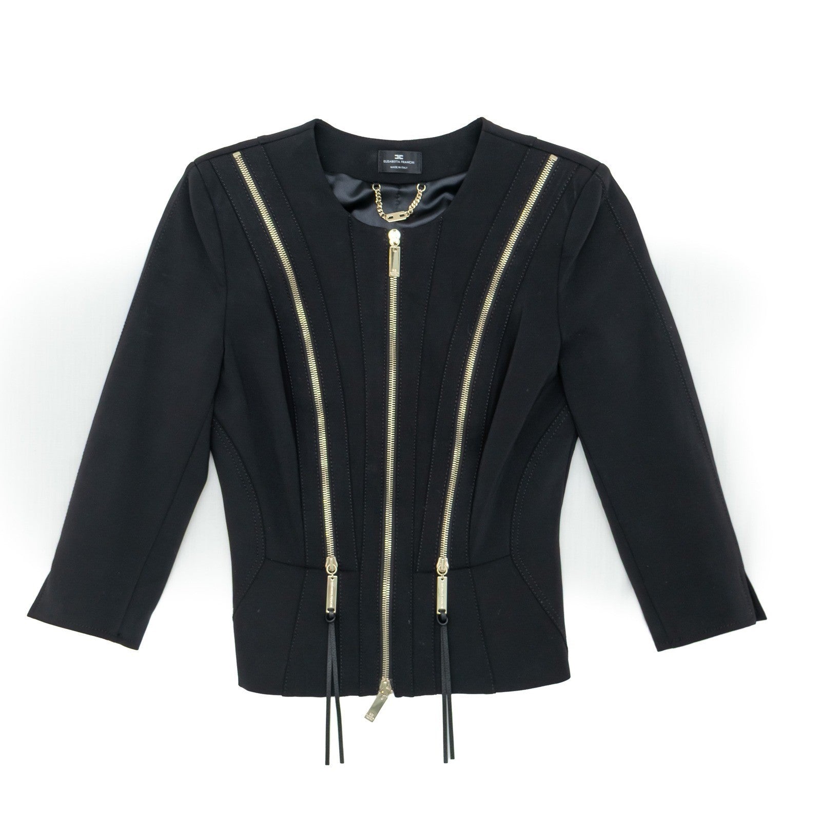 Elisabetta Franchi Women's Tailored Jacket / Corset-Style Blazer – Black – IT 42