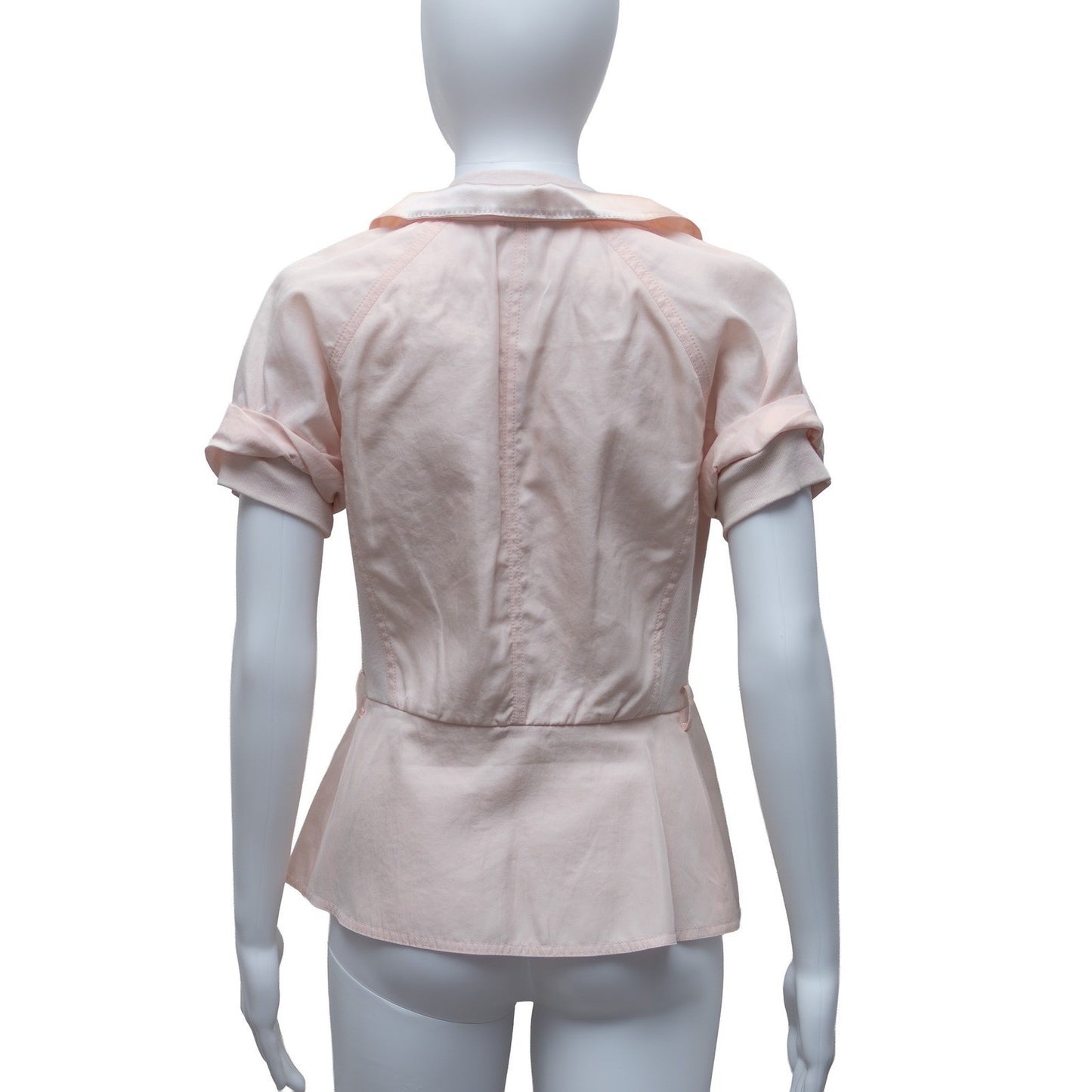 Brunello Cucinelli Vintage Blush Pink Short Sleeve Blazer Top IT 42 | US 6 UK 10