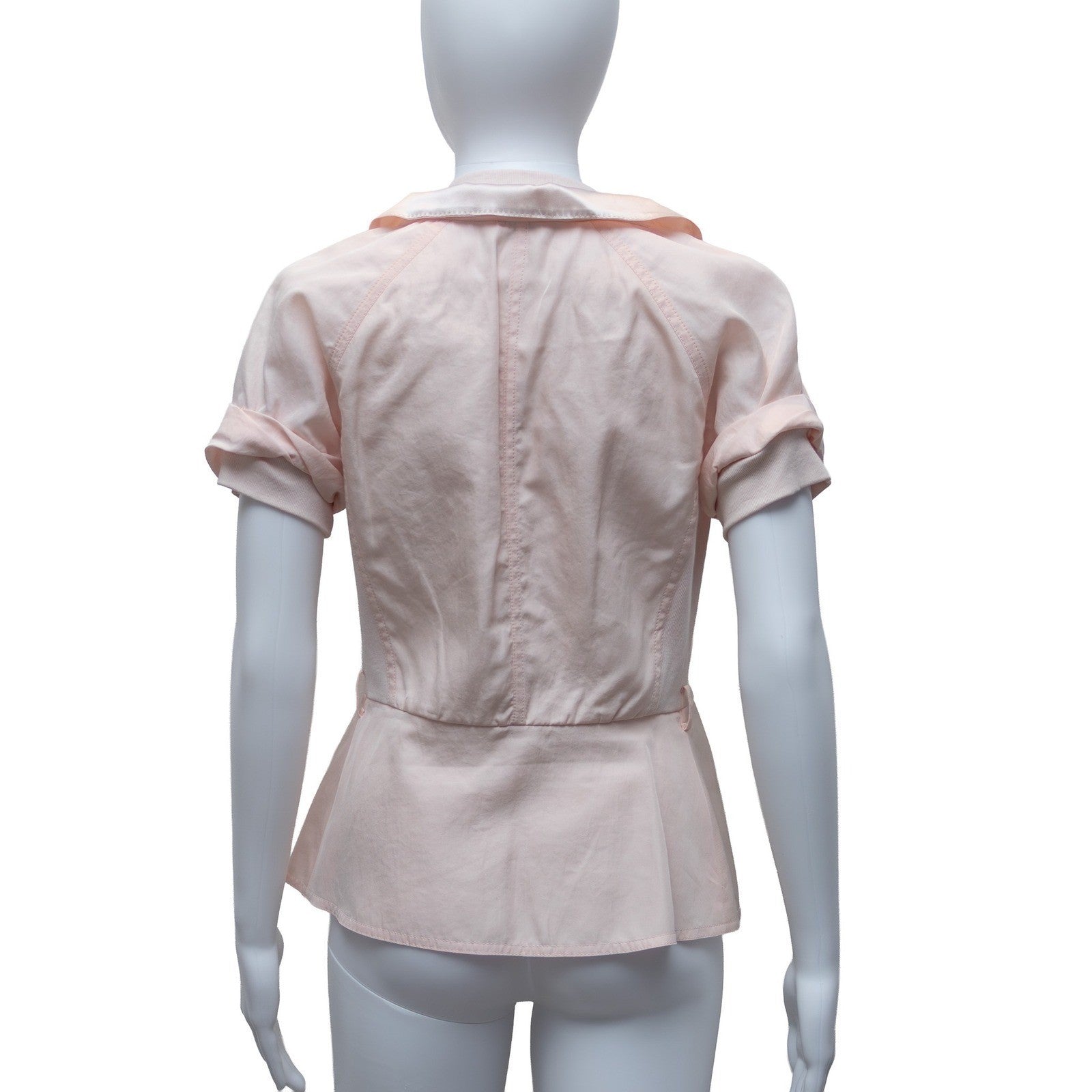 Brunello Cucinelli Vintage Blush Pink Short Sleeve Blazer Top IT 42 | US 6 UK 10