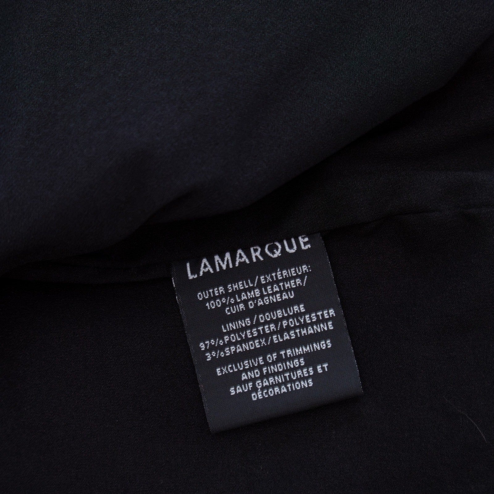 465$ Lamarque Kirsi Black Lamb Leather Cropped Moto Jacket Short Sleeve SizeS