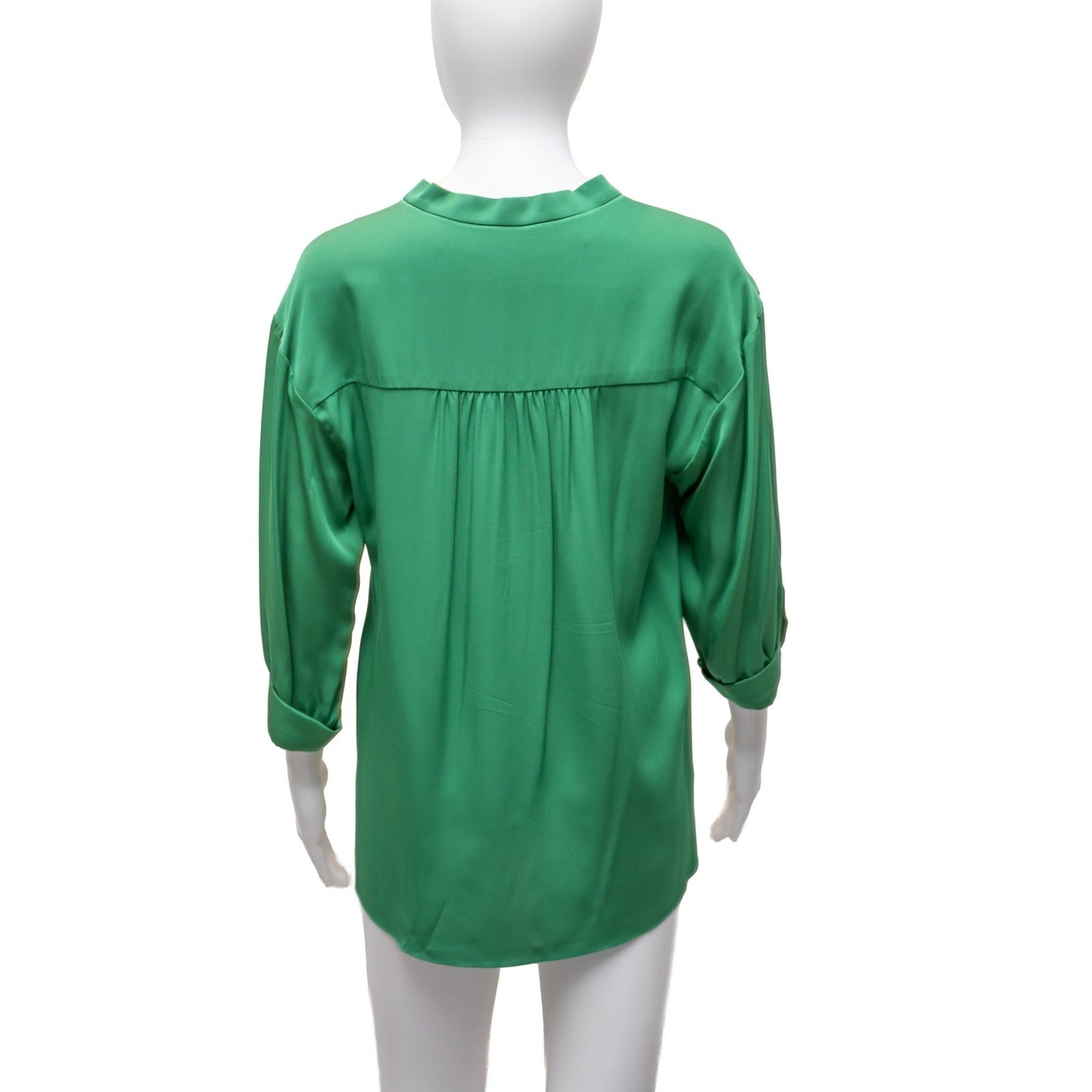 Milly Green Silk Blouse Top Size 0
