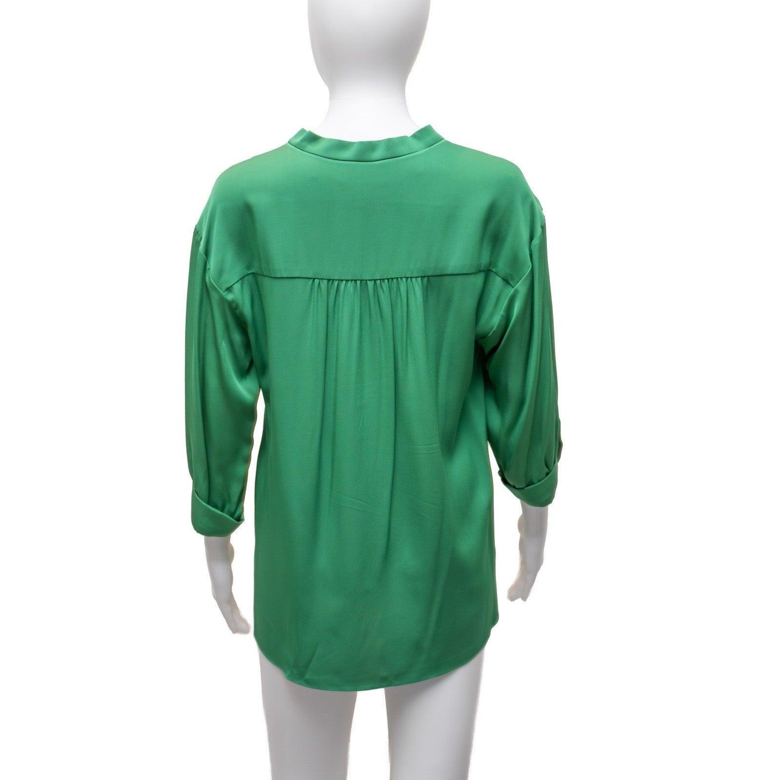 Milly Green Silk Blouse Top Size 0