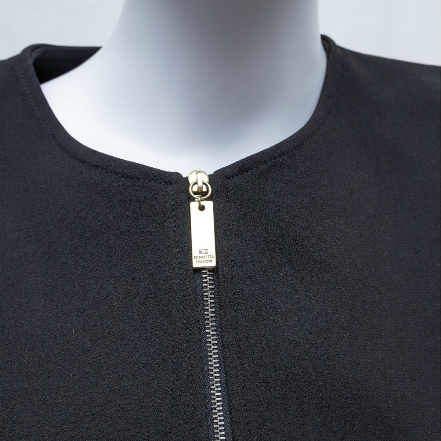 ELISABETTA FRANCHI Lace-Up Corset Style Jacket Top Black IT 42