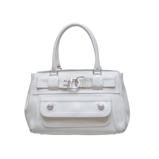 Christian Dior White Leather Tote Bag – 2005 Collection by John Galliano