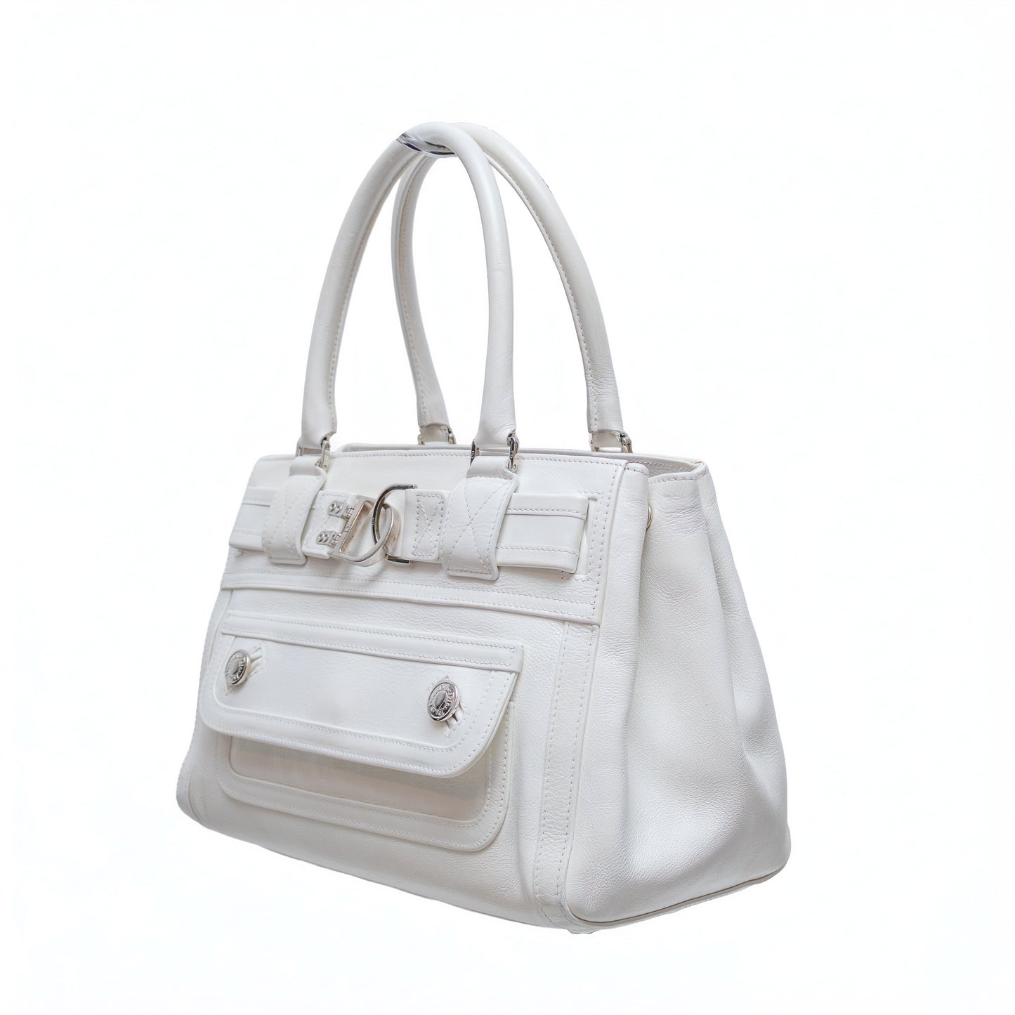Christian Dior White Leather Tote Bag – 2005 Collection by John Galliano