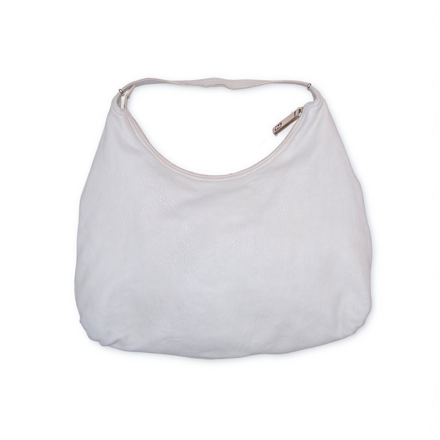 Vintage Fendi White Leather Hobo Shoulder Bag