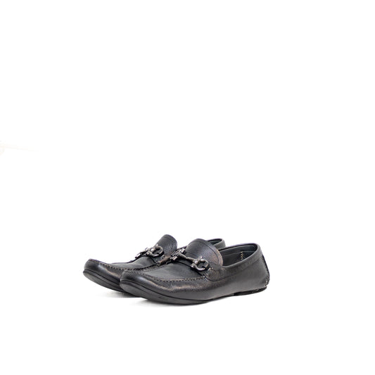 Salvatore Ferragamo Parigi Mini Chicco Leather Driving Bit Loafers – Black – US 9 (2E)