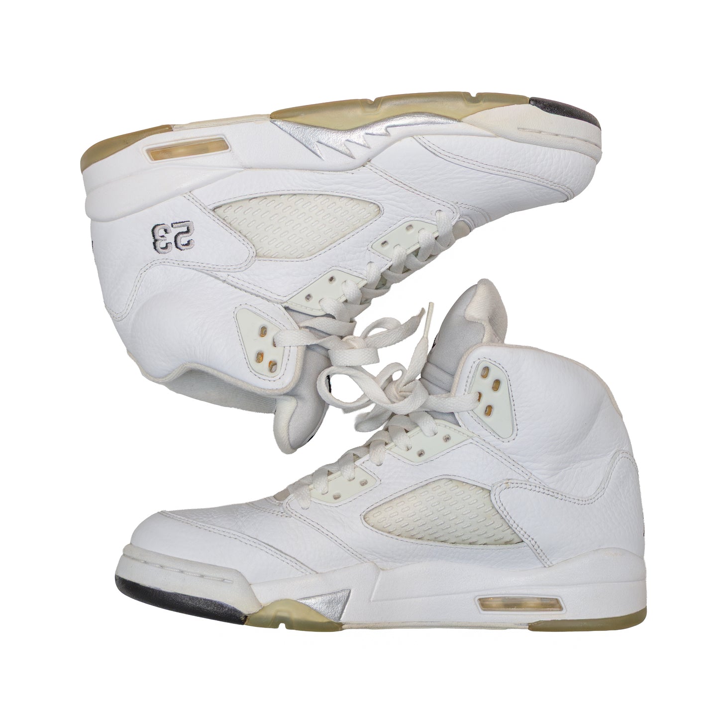 Nike Air Jordan 5 Retro White Metallic 2014 - Size US 8 / UK 7 / EU 41
