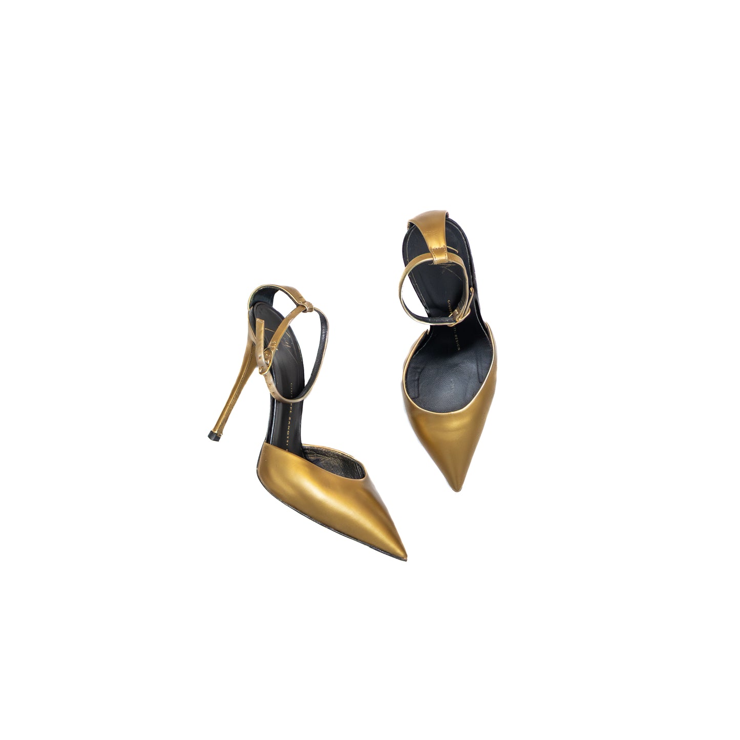 Giuseppe Zanotti Gold Ankle Strap Pumps  Size US 6 / UK 3.5 / EU 36