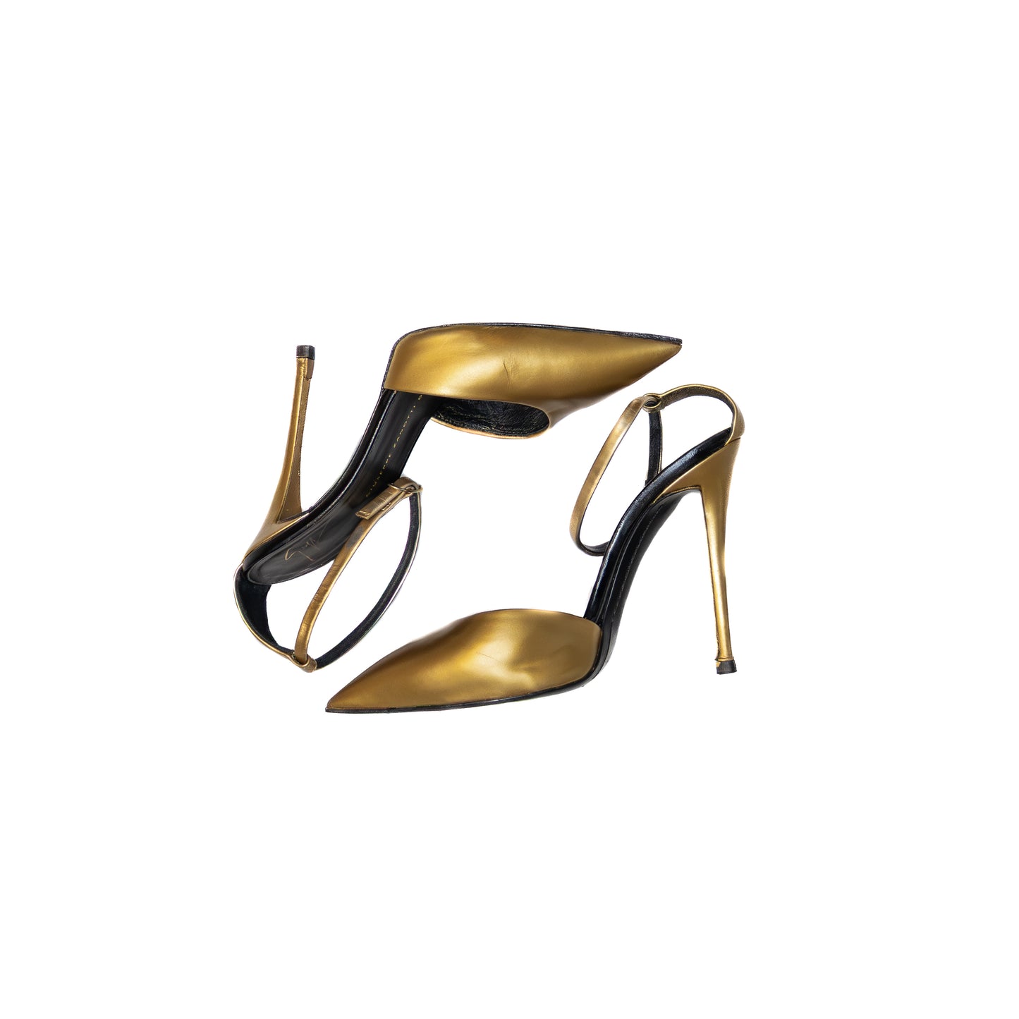 Giuseppe Zanotti Gold Ankle Strap Pumps  Size US 6 / UK 3.5 / EU 36