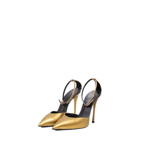 Giuseppe Zanotti Gold Ankle Strap Pumps  Size US 6 / UK 3.5 / EU 36