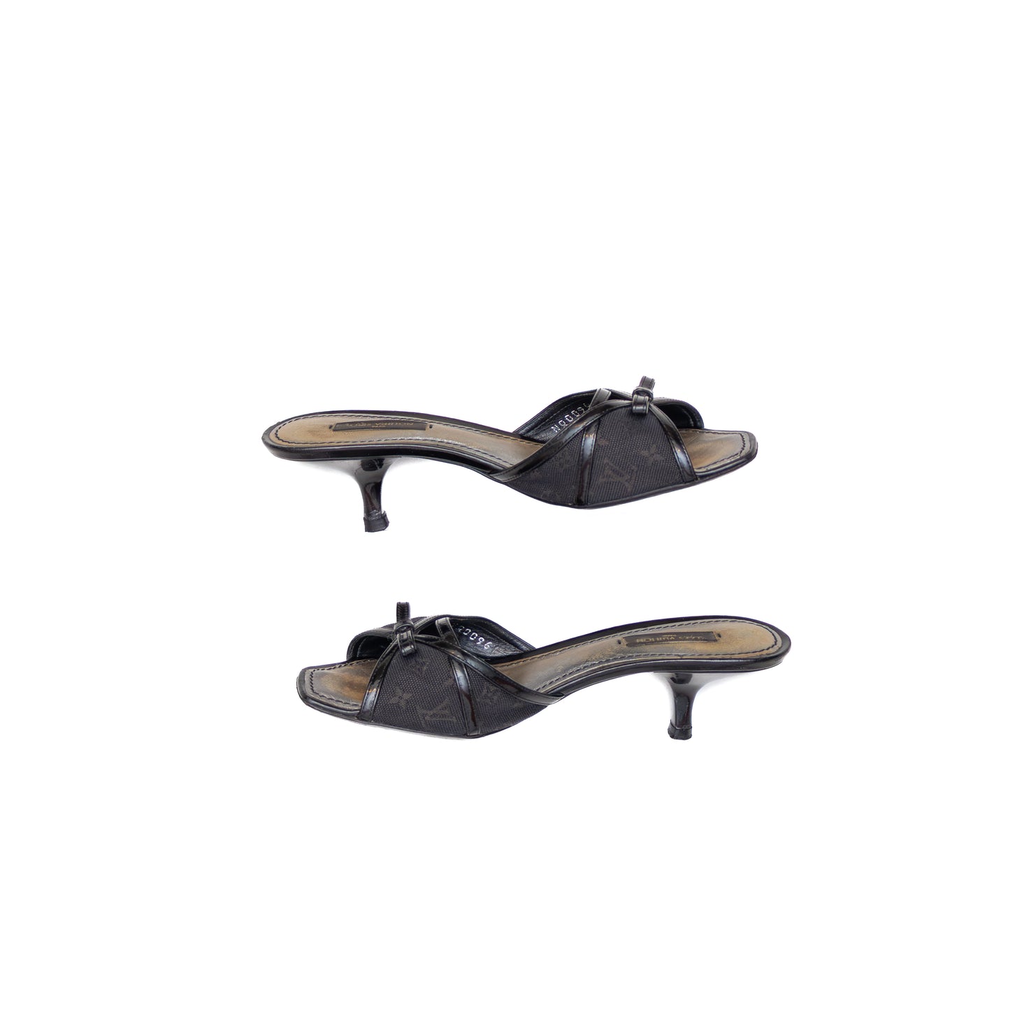 Louis Vuitton Monogram Canvas Bow Slide Kitten Heels – Size EU 36.5 / UK 3.5 / US 6.5