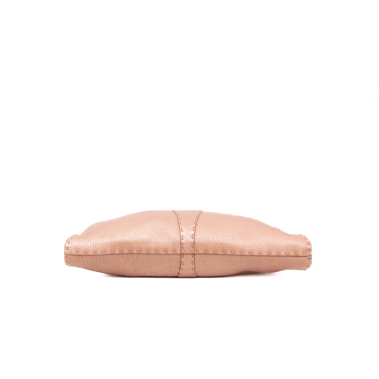 Fendi Selleria Diabolo Handbag – Nude Rose Peau Peccary Leather Metallic Slim