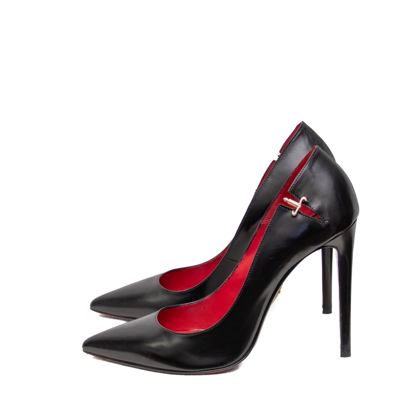 Cesare Paciotti Women’s Black Leather Stiletto Pumps - Size EU 39 / UK 6 / US 9