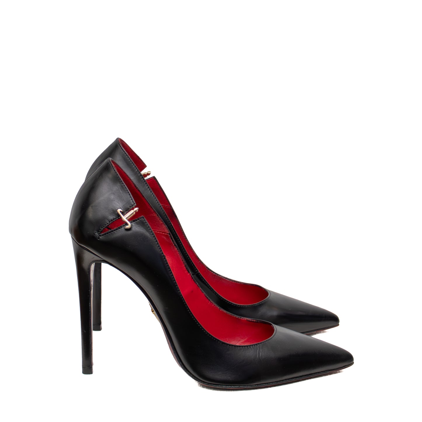 Cesare Paciotti Women’s Black Leather Stiletto Pumps - Size EU 39 / UK 6 / US 9