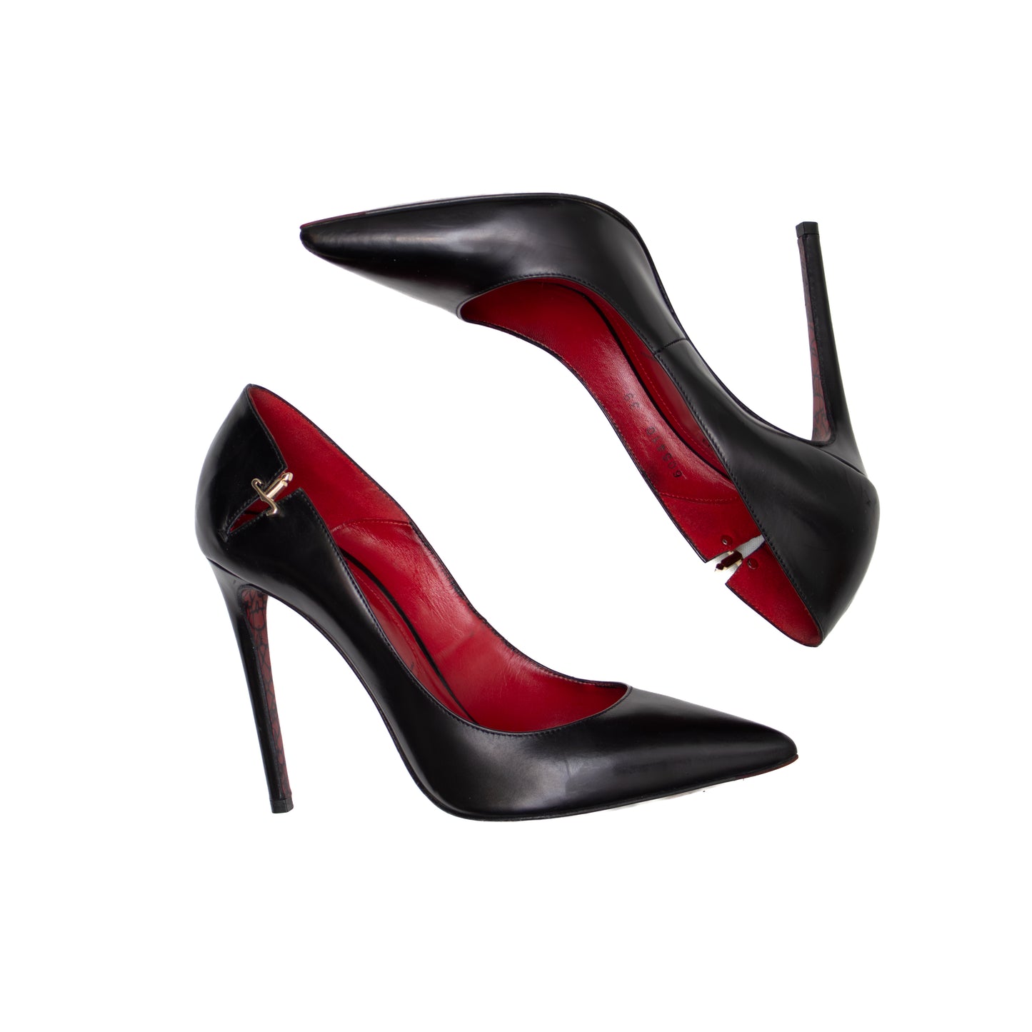 Cesare Paciotti Women’s Black Leather Stiletto Pumps - Size EU 39 / UK 6 / US 9