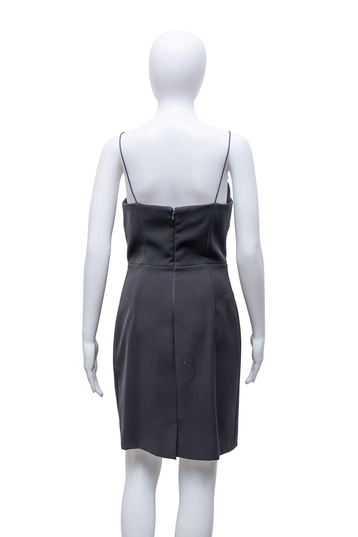 Rare Balenciaga Paris Embellished Slip Dress – Black – Size 38 (EU)