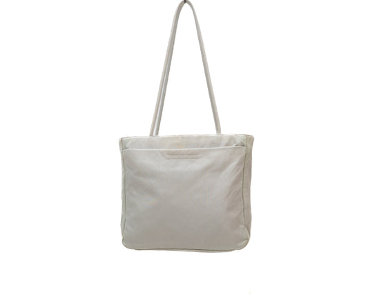 Prada White Nylon Shoulder Tote Bag – Made in Italy
