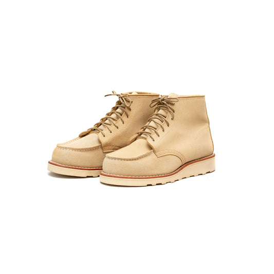 Red Wing 3423 6 Inch Classic Moc Boot In Cream Abilene Leather Women’s Size 10B
