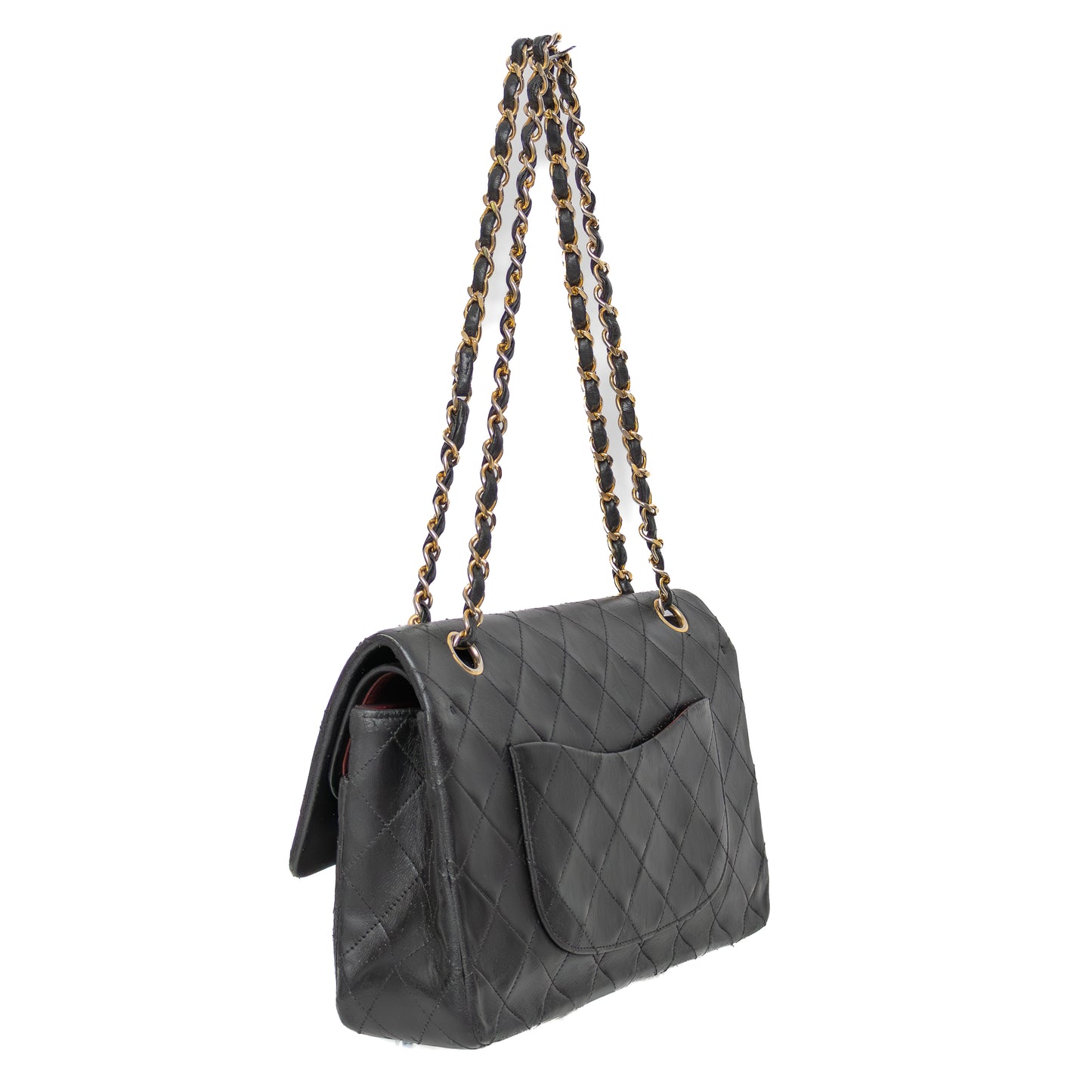 Vintage Chanel Classic Double Flap Bag – Black Lambskin – 24K Gold Plated Hardware – Circa 1986–1988