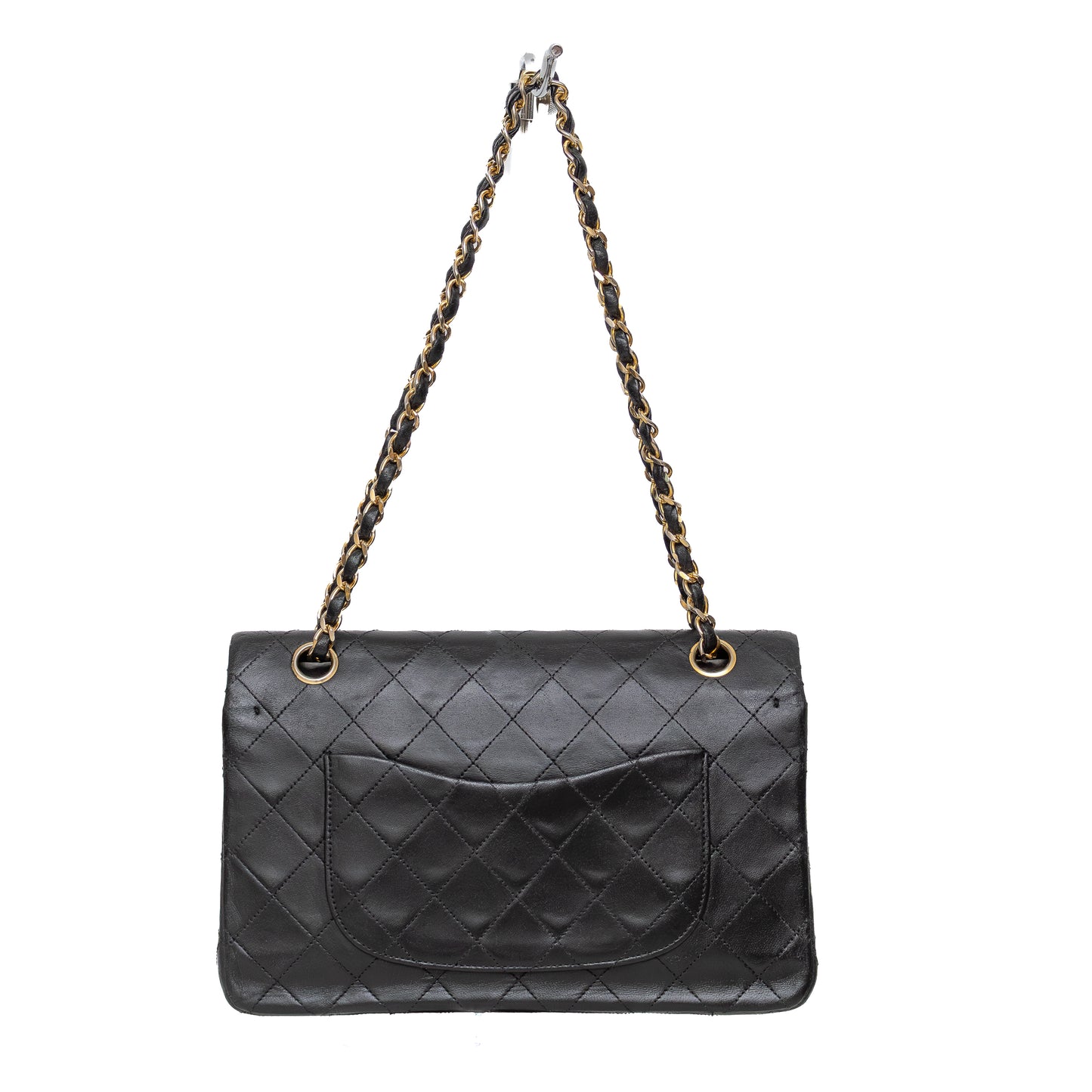 Vintage Chanel Classic Double Flap Bag – Black Lambskin – 24K Gold Plated Hardware – Circa 1986–1988