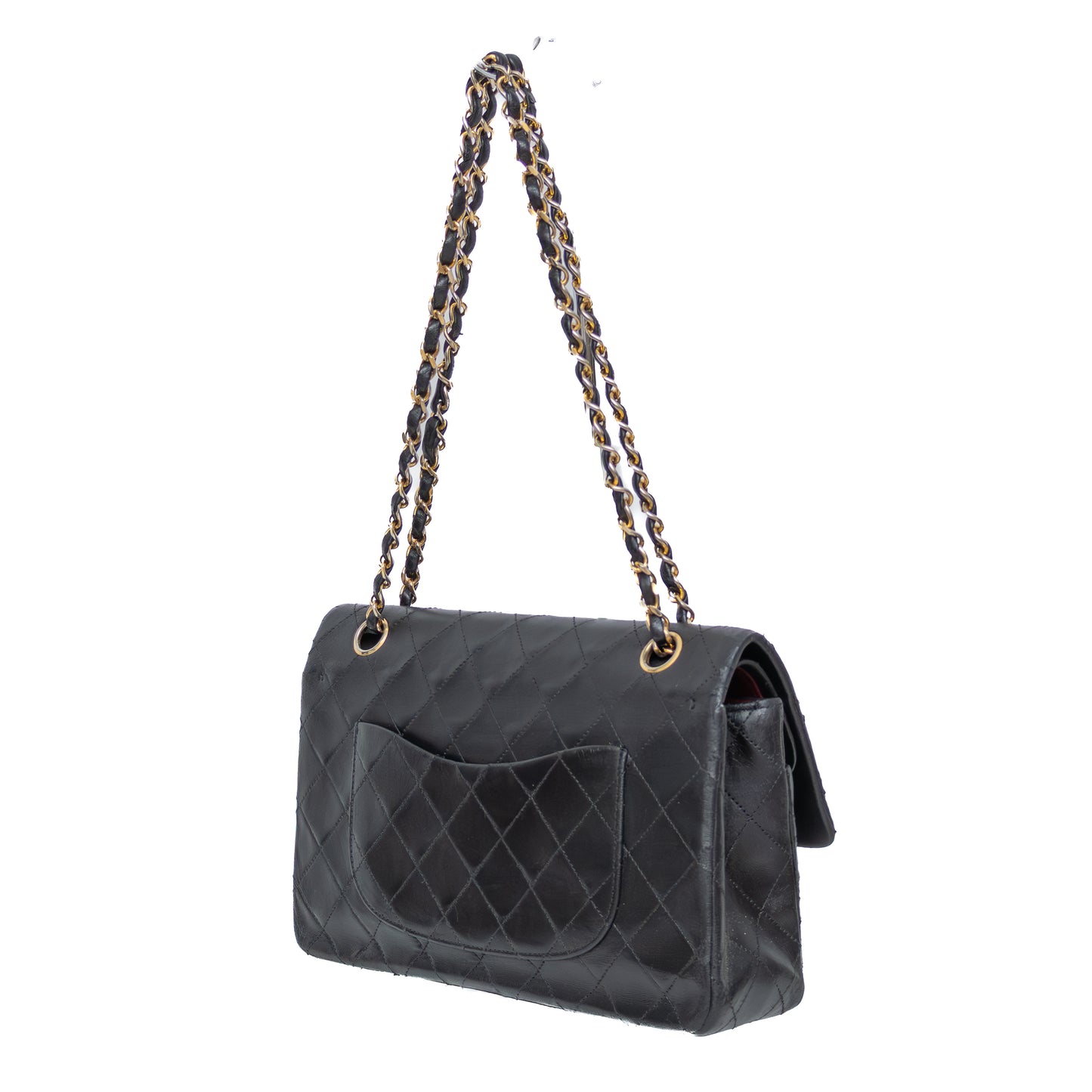 Vintage Chanel Classic Double Flap Bag – Black Lambskin – 24K Gold Plated Hardware – Circa 1986–1988