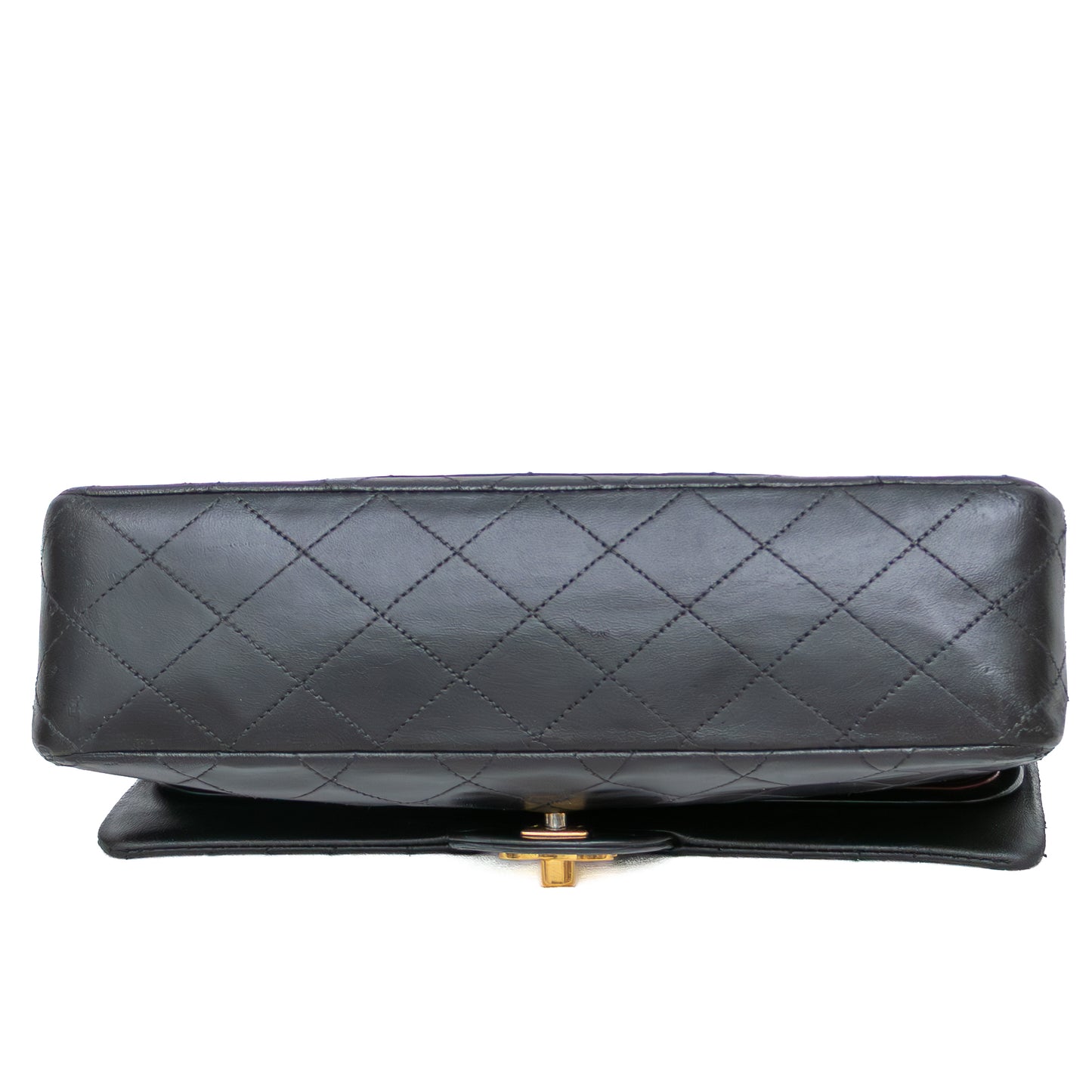 Vintage Chanel Classic Double Flap Bag – Black Lambskin – 24K Gold Plated Hardware – Circa 1986–1988
