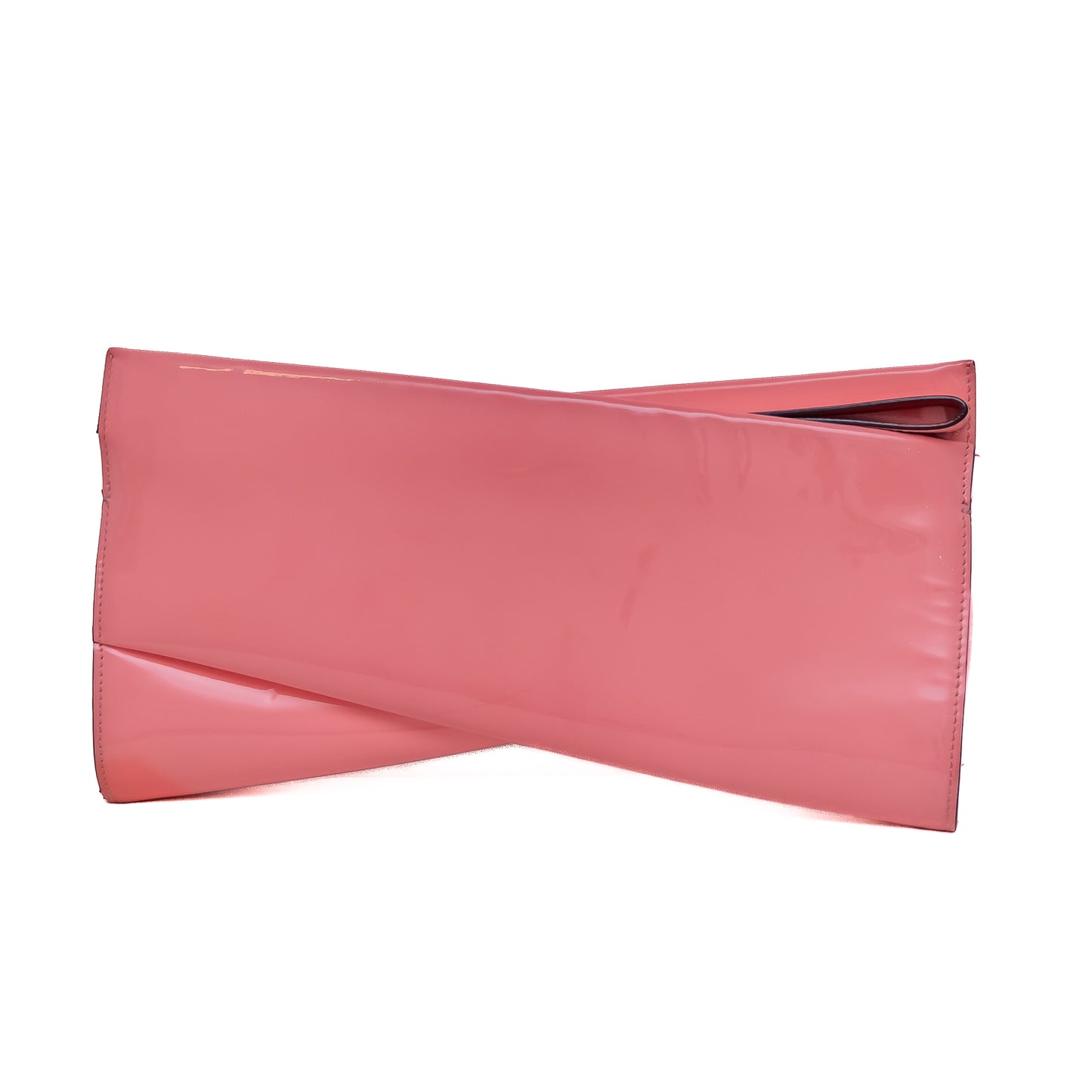 Christian Louboutin Pink Patent Leather Bow-Shaped Clutch Bag