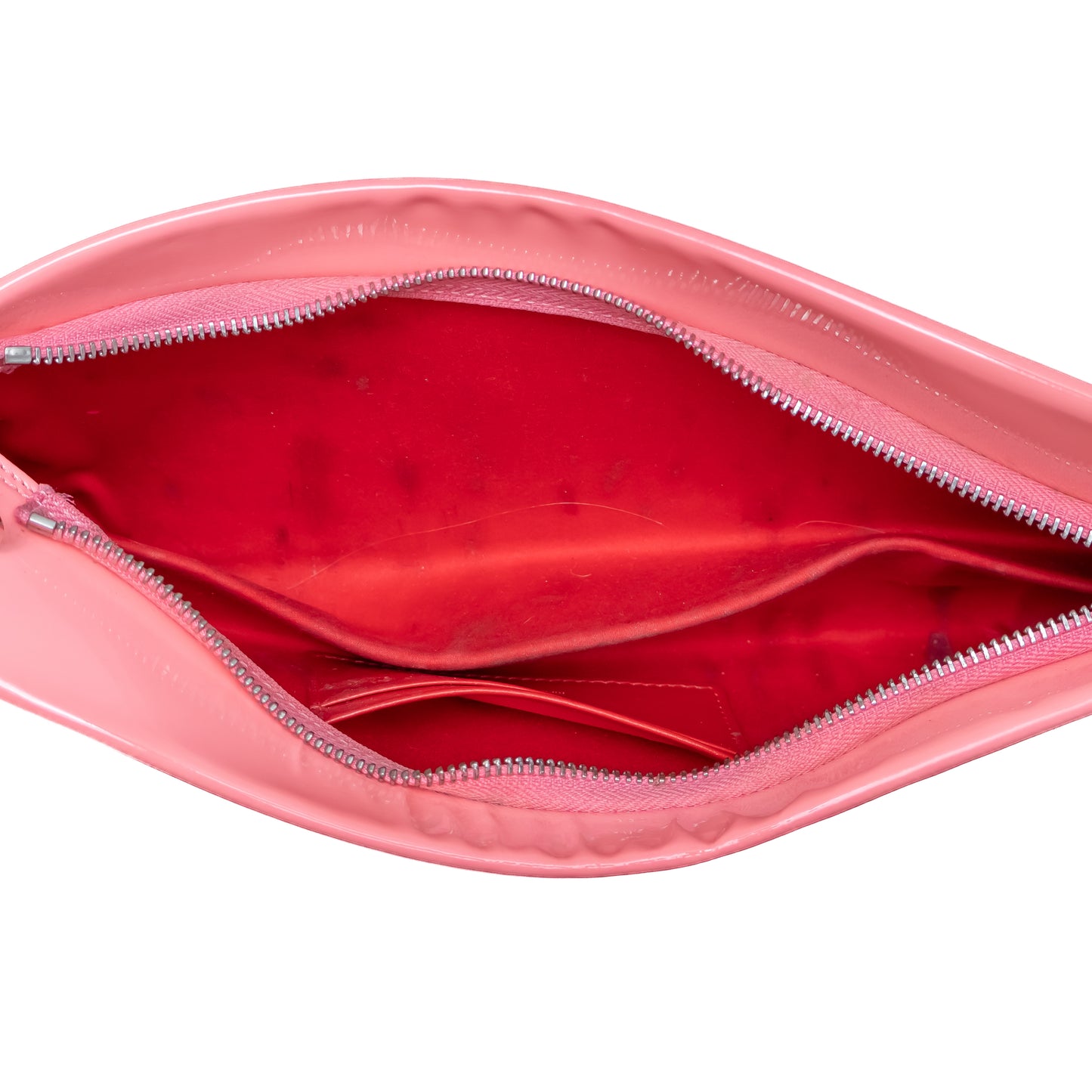 Christian Louboutin Pink Patent Leather Bow-Shaped Clutch Bag