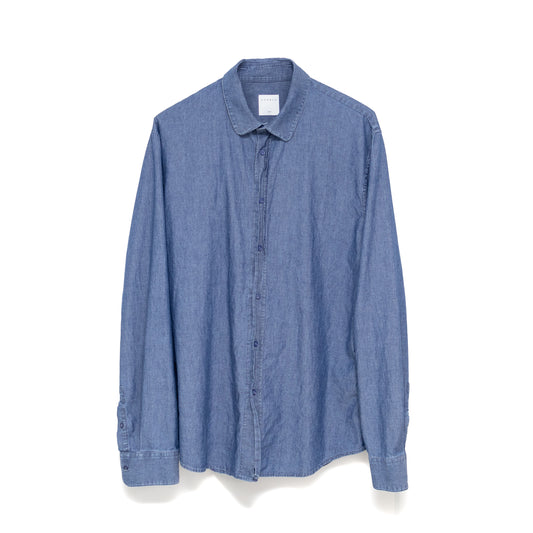 Sandro Paris Men’s Shirt Size:L Button Up Chambray Long Sleeve Cotton