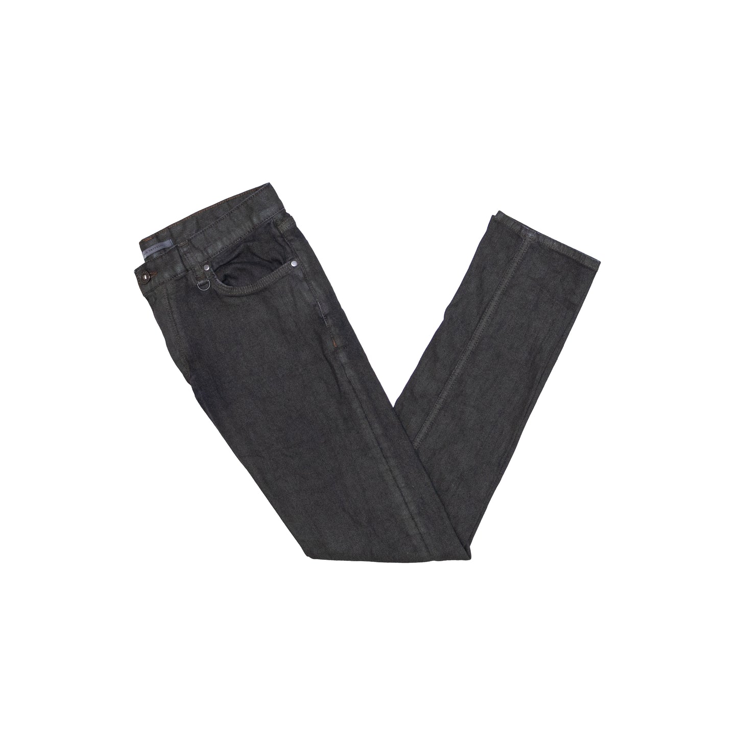 John Varvatos Woodward Jeans 31R Grey Skull Rivet Button Fly Slim Fit