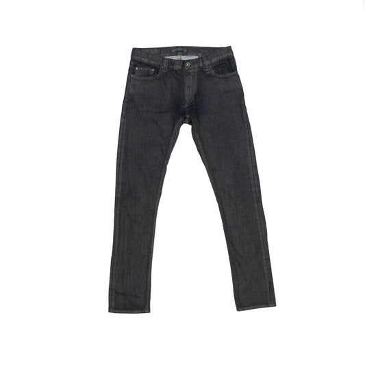 John Varvatos Woodward Jeans 31R Grey Skull Rivet Button Fly Slim Fit
