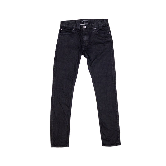 John Varvatos Woodward Jeans 31R Black Skull Rivet Button Fly Slim Fit