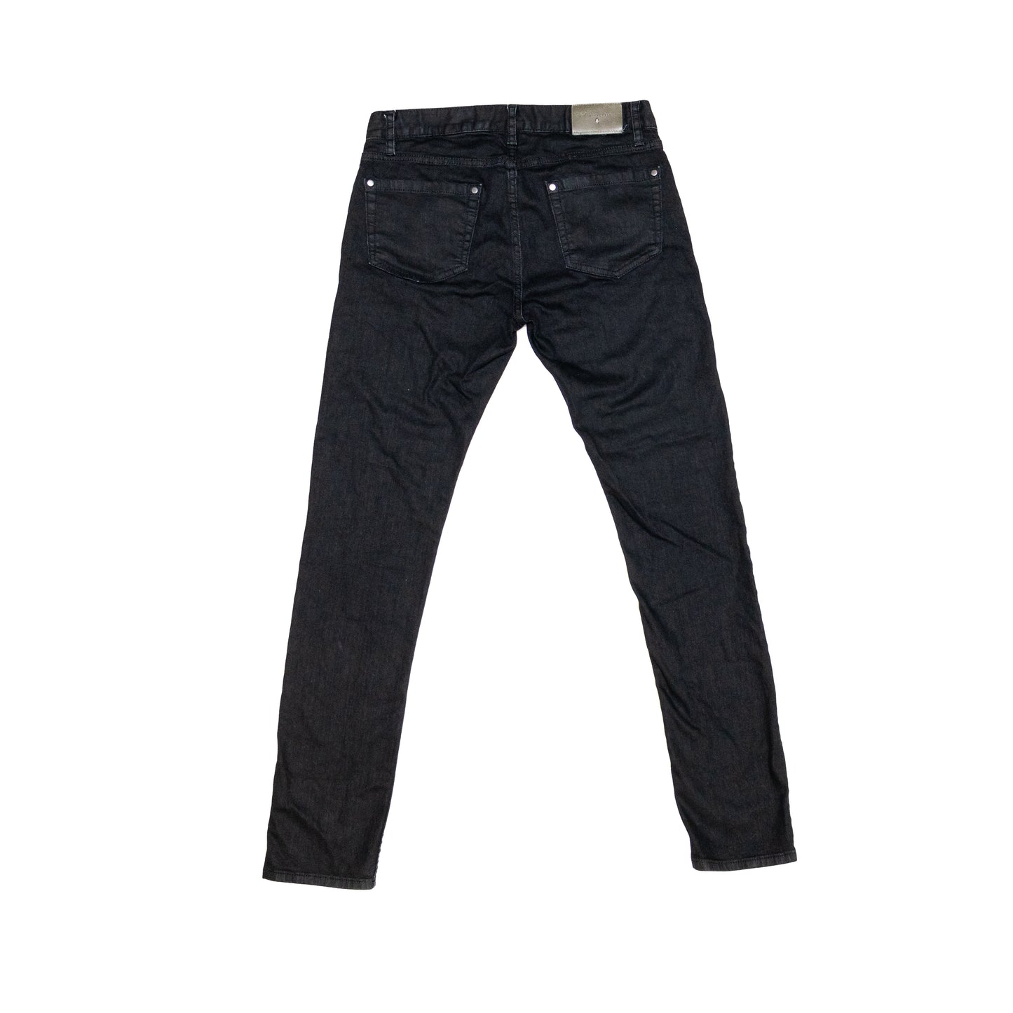 John Varvatos Woodward Jeans 31R Black Skull Rivet Button Fly Slim Fit