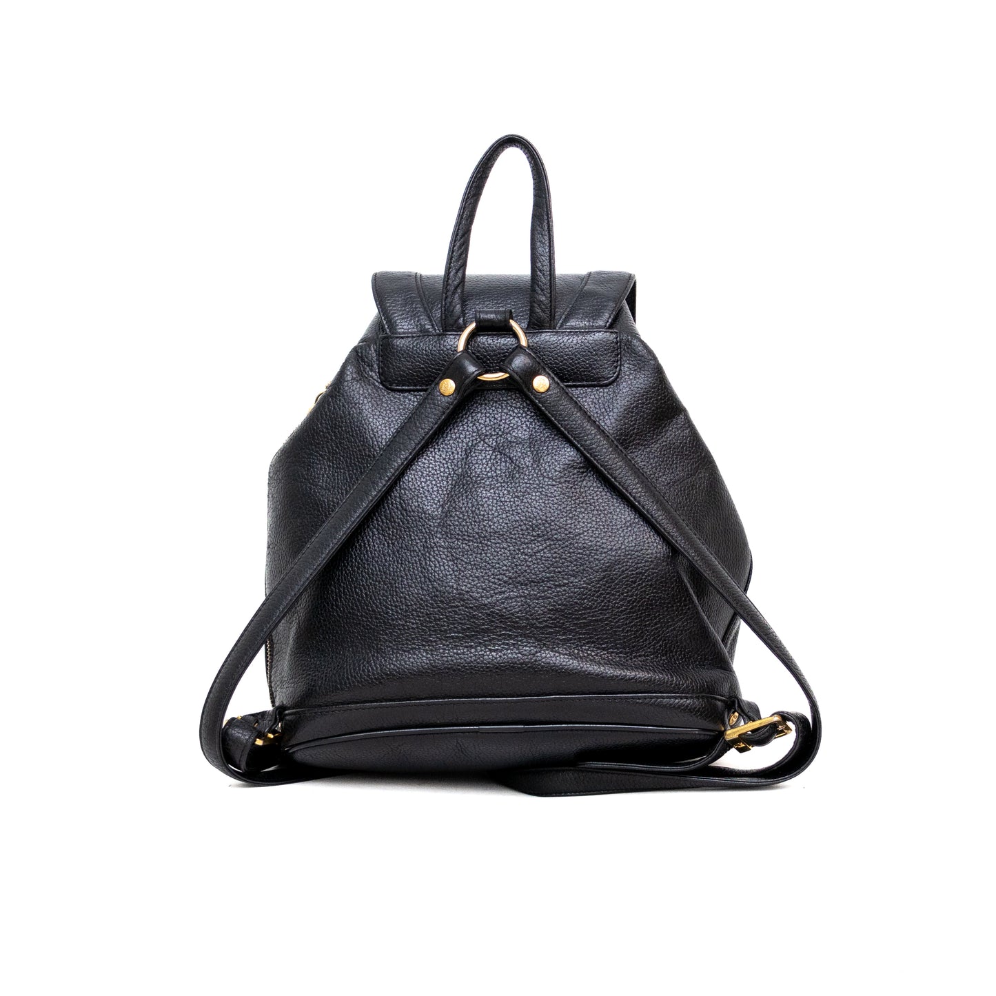 Vintage MCM Black Leather Backpack Germany – Medium Size