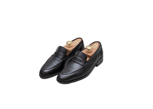 Lanvin Black Leather Penny Loafers – EU 41 | US 8 | UK 7
