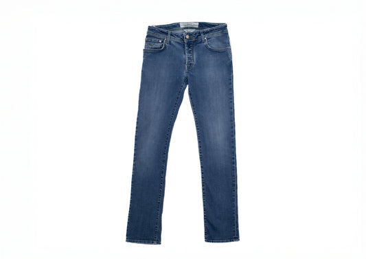 JACOB COHEN PW622 COMF Wash Stretch Handmade Tailored Denim Slim Jeans Size 33