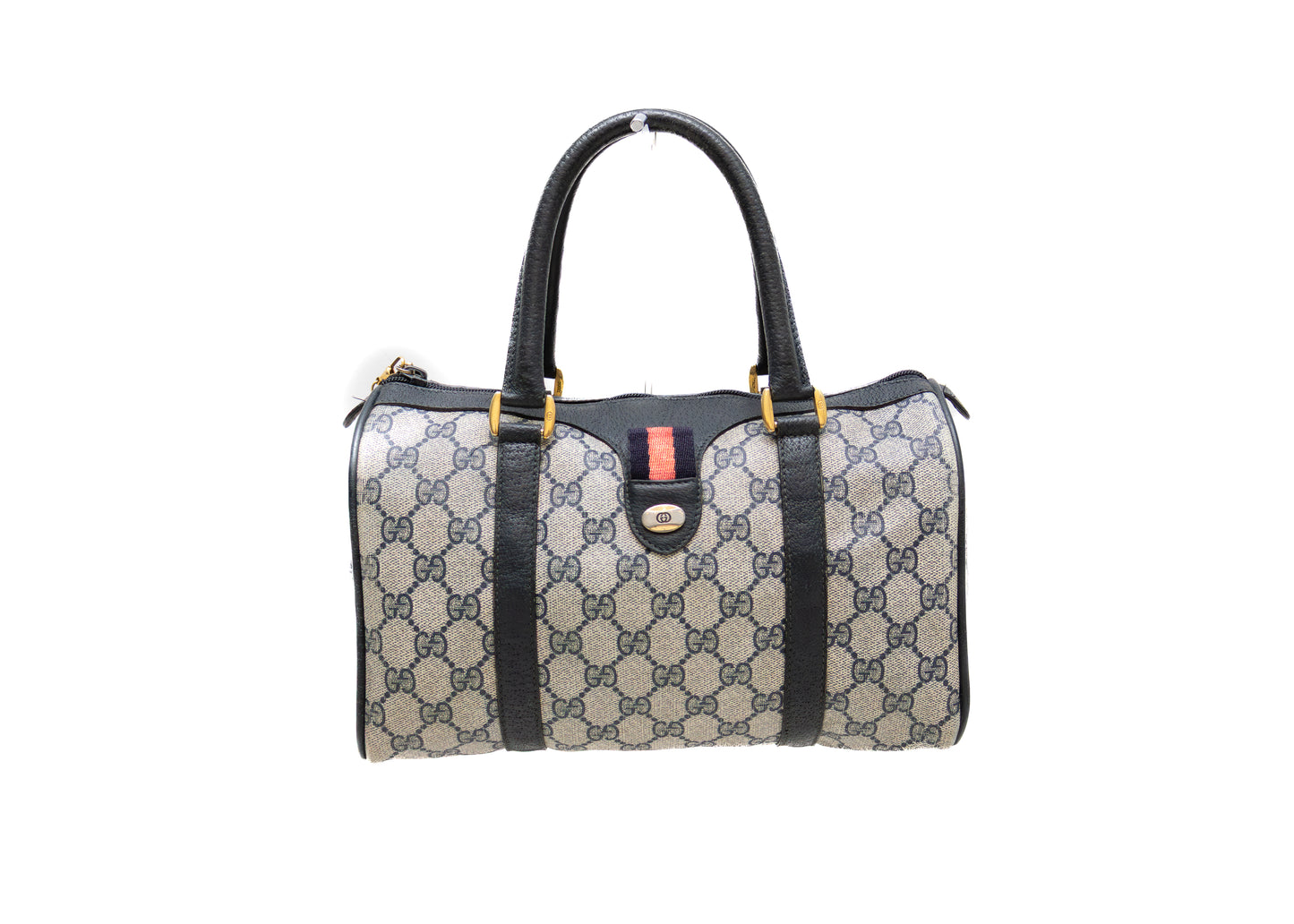 Authentic Vintage Gucci Ophidia Boston Web Sherry Line GG Satchel Shoulder Bag