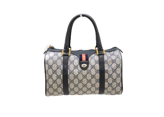 Authentic Vintage Gucci Ophidia Boston Web Sherry Line GG Satchel Shoulder Bag